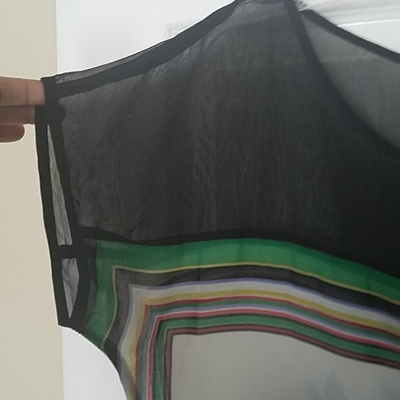 NWT, Young Threads, Sheer scarf fabric top, sz S - Picture 3 of 4